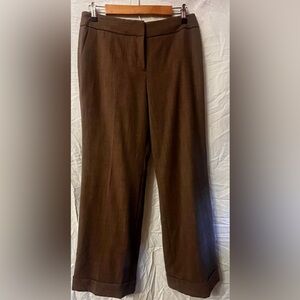 Ann Taylor Loft petites Classic Wool Women's Straight-Leg cuffed trousers